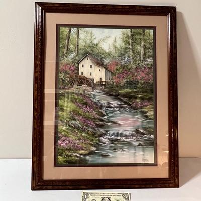 FRAMED MATTED OLD MILL ON THE STREAM PRINT