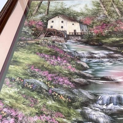 FRAMED MATTED OLD MILL ON THE STREAM PRINT