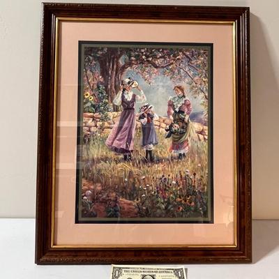 MAIDENS IN THE MEADOW FRAMED MATTED PRINT