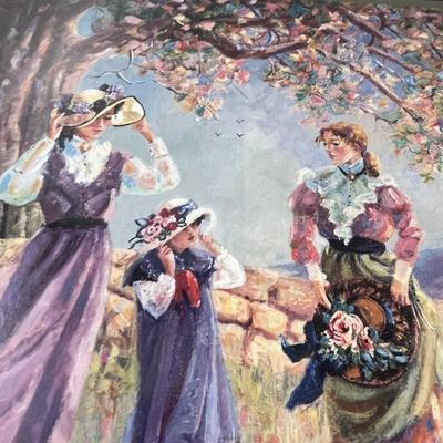 MAIDENS IN THE MEADOW FRAMED MATTED PRINT