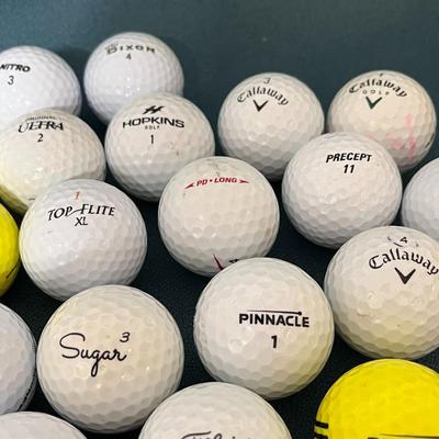 GOLF BALLS 39 COUNT MOSTLY NEW OR NEARLY NEW