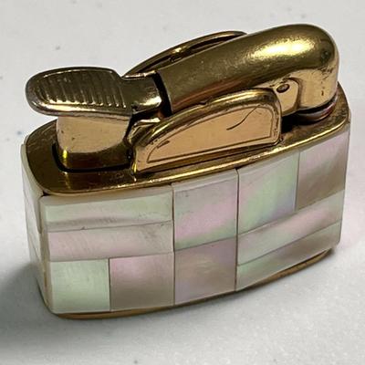 MOTHER OF PEARL MOSAIC LIGHTER BY EVANS