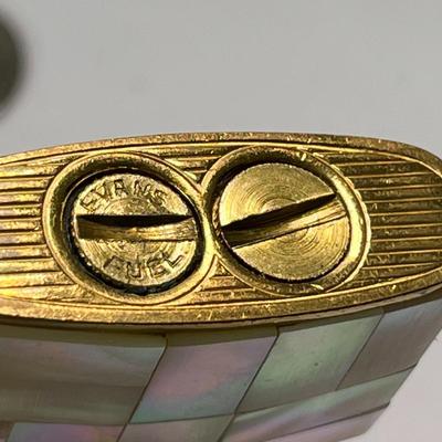 MOTHER OF PEARL MOSAIC LIGHTER BY EVANS