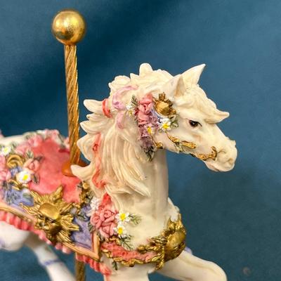 SMALL DECORATIVE CAROUSEL HORSE BY TONI BALEY