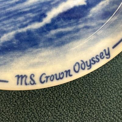 MS CROWN ODYSSEY SHIP COMMEMORATIVE PLATE