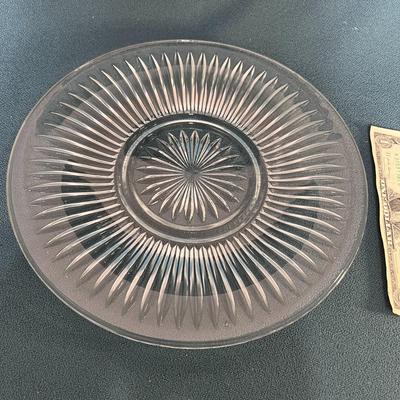 10â€ DIAMETER FANCY GLASS PLATE