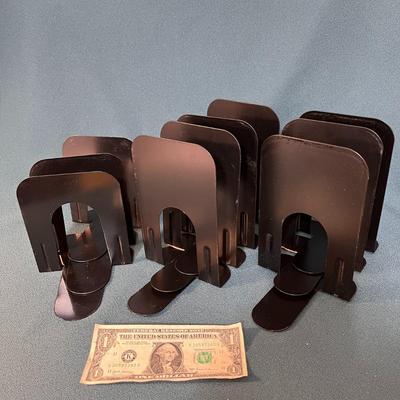 10 PIECE METAL LIBRARY STYLE BOOK ENDS 