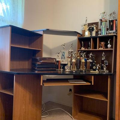 Trophies & plaques & desk