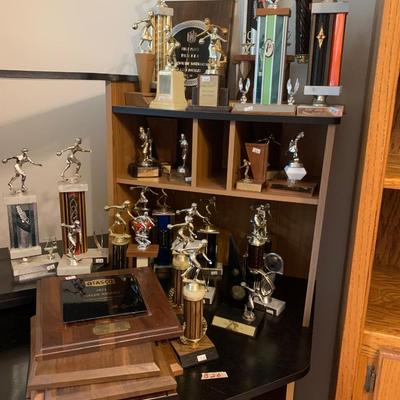 Trophies & plaques & desk