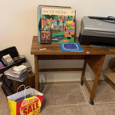 Records, printer, table, CDâ€™s