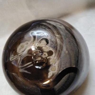 Vintage Studio Art Glass Irridescent Vase Signed S. West
