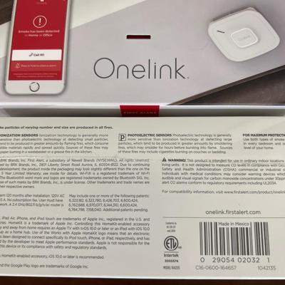 2 First Alert Onelink Smart Smoke Carbon Monoxide Alarms