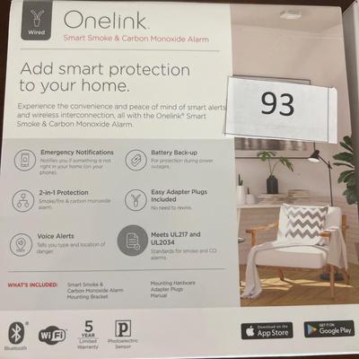 2 First Alert Onelink Smart Smoke Carbon Monoxide Alarms