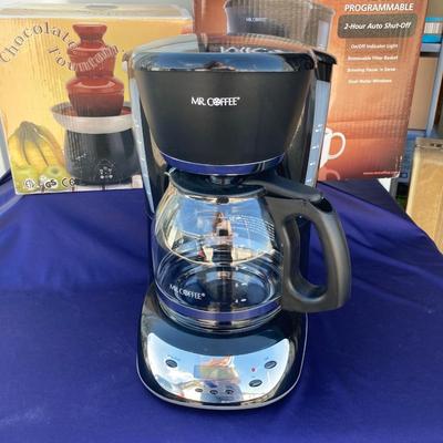 NIB MR. COFFEE MAKER AND CHOCOLATE FONDUE FOUNTAIN