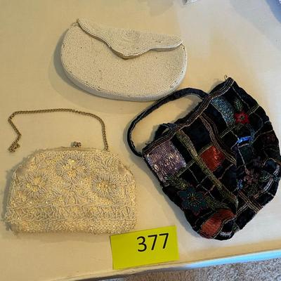 Lot of bead purses
