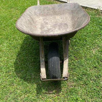 Metal wheelbarrow
