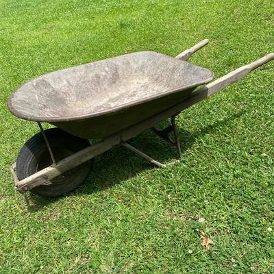 Metal wheelbarrow