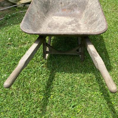 Metal wheelbarrow
