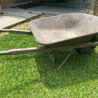 Metal wheelbarrow