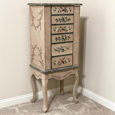 English Garden Painted Jewelry Armoire ~ *Read Details