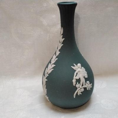 Wedgwood Grey Jasperware bud vase