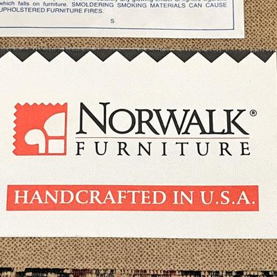 NORWALK ~ Upholstered Accent Chair ~ Nailhead Lined ~ With Matching Ottoman