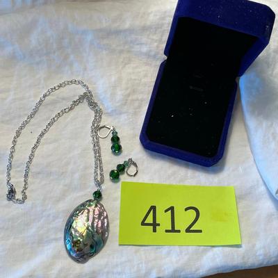 Abalone Necklace & earring set.