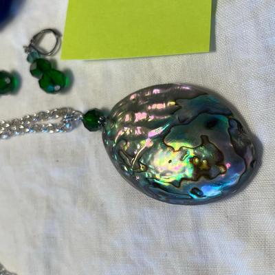 Abalone Necklace & earring set.