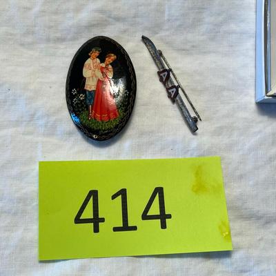 Russian Brooch & Ski brooch
