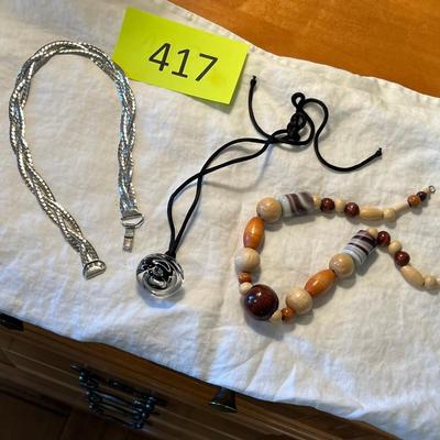 Lot of necklaces.