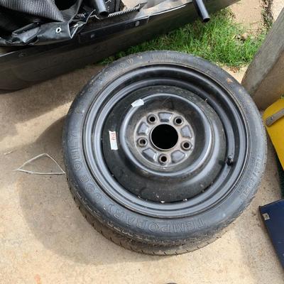 Ice chest, stadium chairs, tires