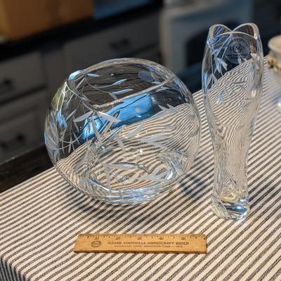 Matching Lenox Lead Crystal Vases