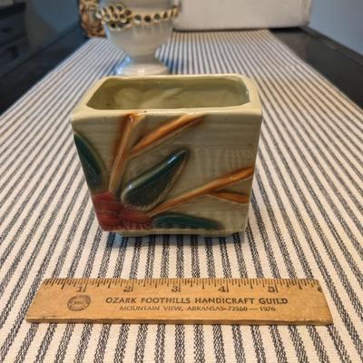 Vintage MCM Royal Copley Art Deco Squared Vase