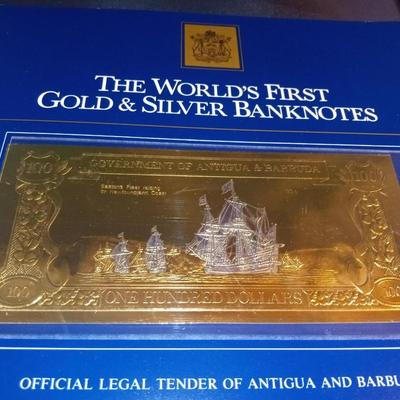 GOLD & SILVER BANKNOTES OF ANTIGUA AND BARBUDA