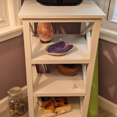 Criss-Cross White Side Table