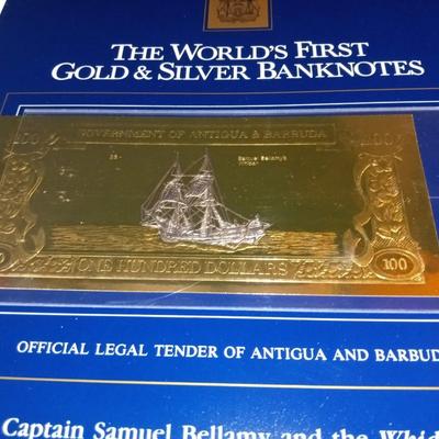 GOLD AND SILVER BANKNOTES OF ANTIGUA AND BARBUDA