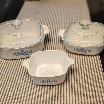 3 Classic Corning ware Dishes