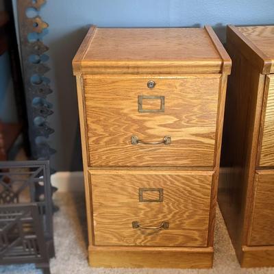 Wooden 2 Drawer File Cabinet