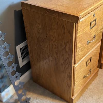 Wooden 2 Drawer File Cabinet