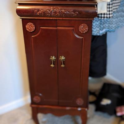 Nice Redwood Jewelry Cabinet