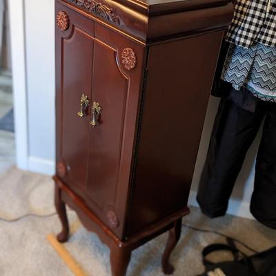 Nice Redwood Jewelry Cabinet