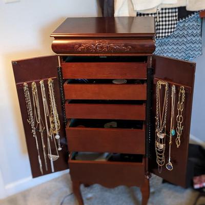 Nice Redwood Jewelry Cabinet