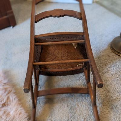 Antique Walnut Embroidered Chair