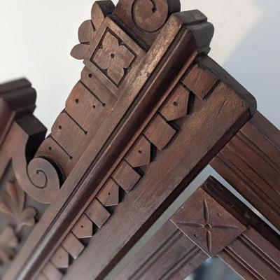 Gorgeous Antique Eastlake Walnut Dresser and Mirror