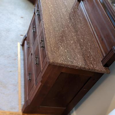 Gorgeous Antique Eastlake Walnut Dresser and Mirror