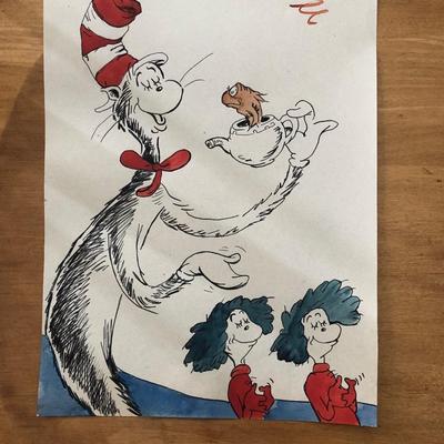 Drawing by Dr Seuss and Signed