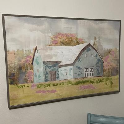 Large wall art of barn