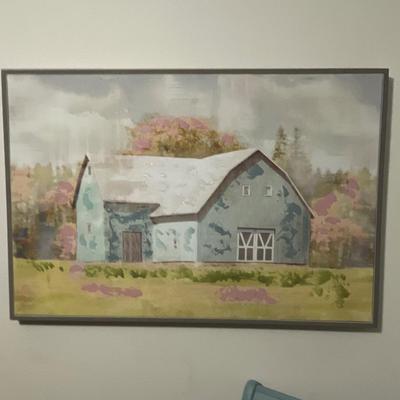 Large wall art of barn