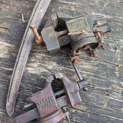 Samson and Craftsman Vintage Swivel Bench Vises