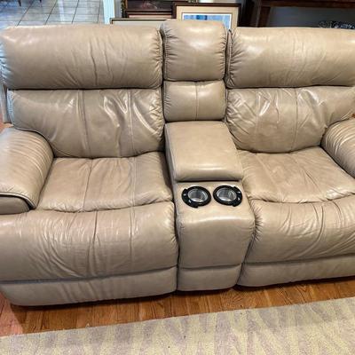 Flexsteel leather power reclining loveseat